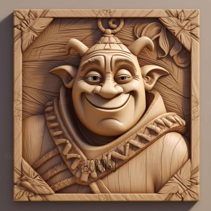 Shrek forever 1 3d stl модель для ЧПУ